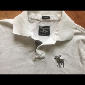 Abercrombie & Fitch white polo Large
